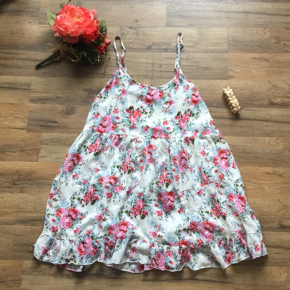 Beach exist floral mini dress